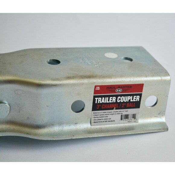 Haul-Master Trailer Coupler 3" Channel 2" Ball 67650 Class II NEW - Picture 2 of 7
